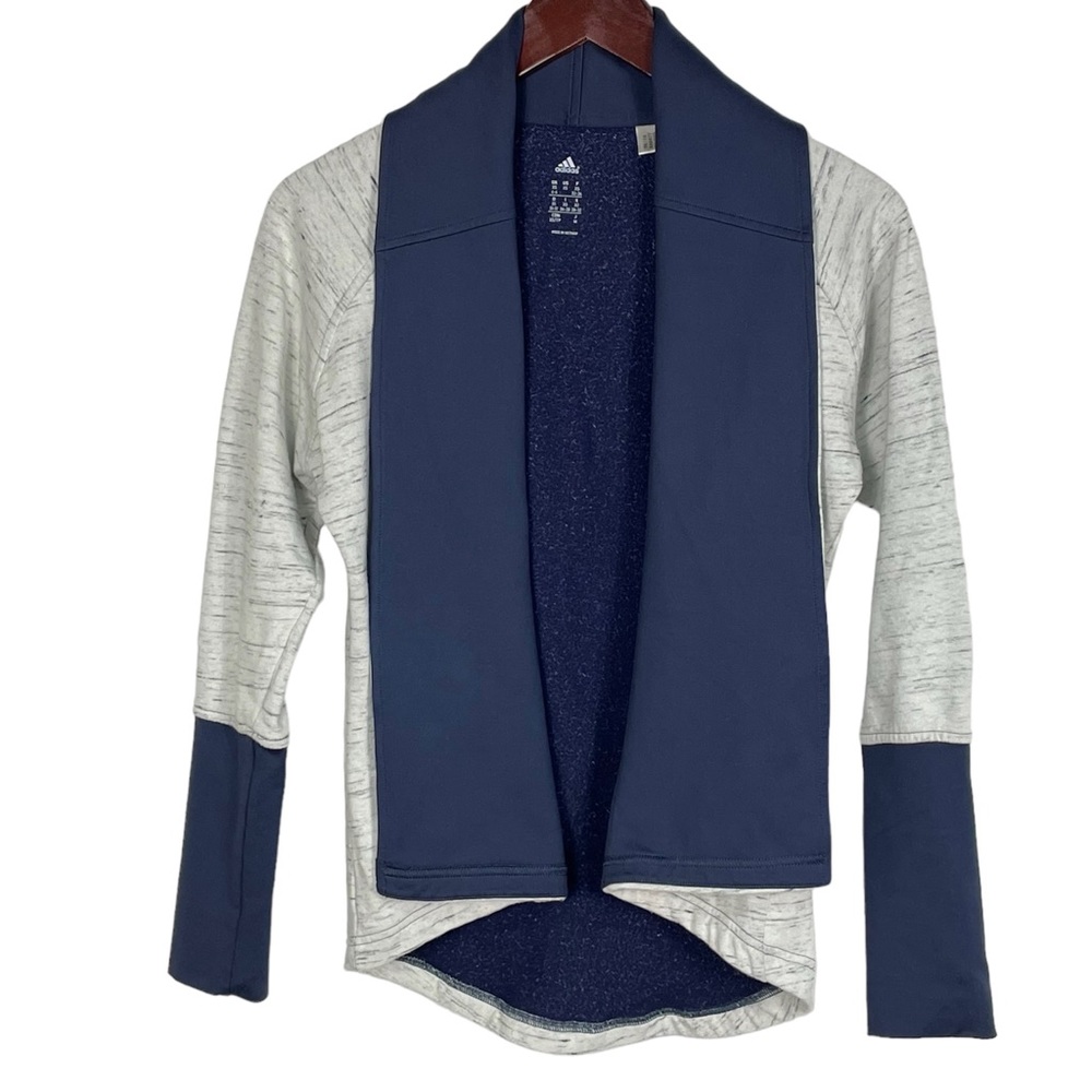 Adidas Open Front Cardigan Duster Size XS